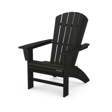 POLYWOOD Nautical Curveback Adirondack Chair - Black
